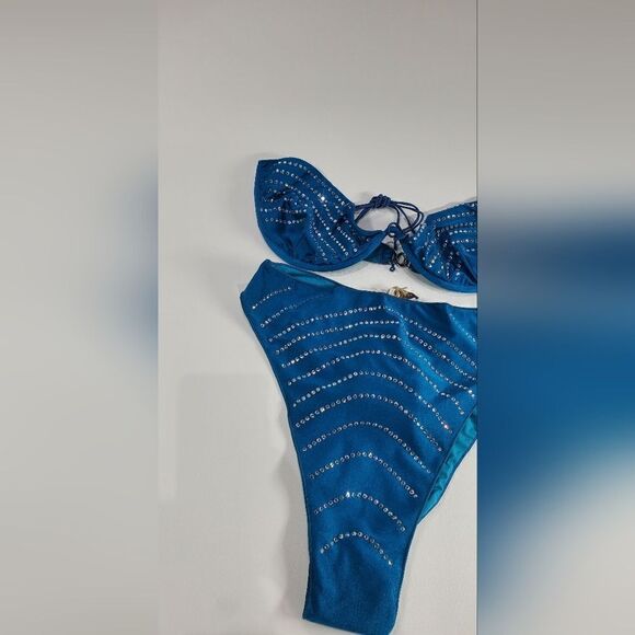 Oséree Gem Balconette Bikini Blue Women’s Swimwear NWT Size XL - Picture 4 of 9